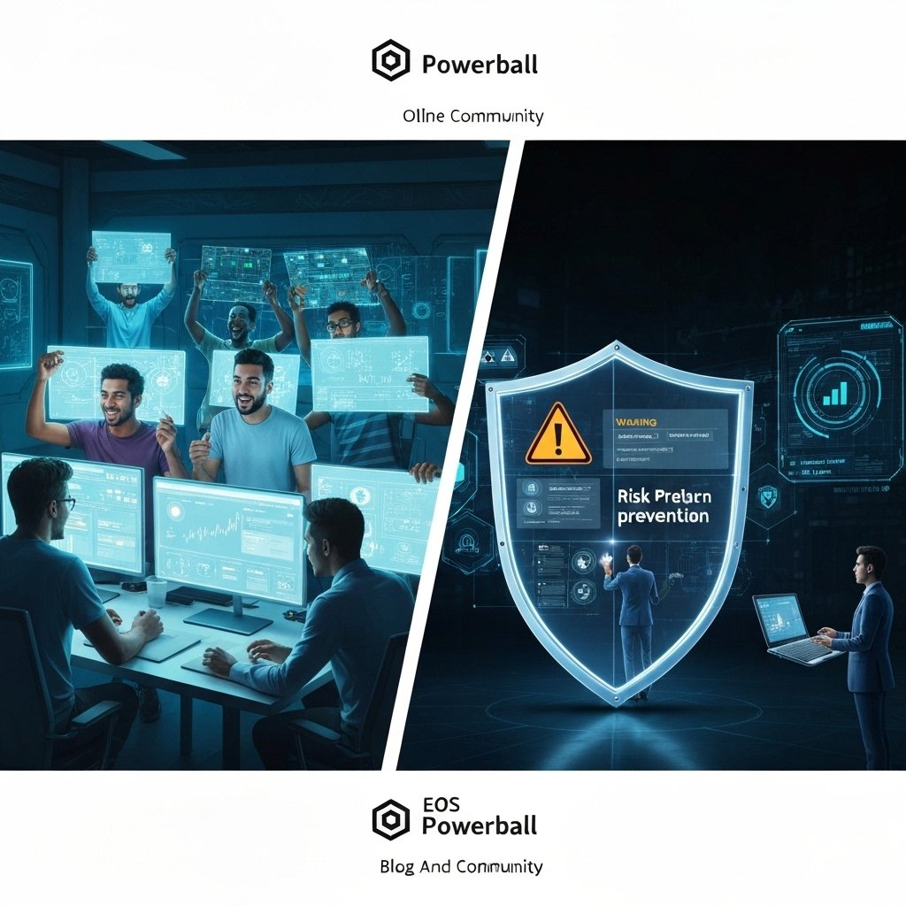 이오스 파워볼 커뮤니티 활동: 정보 공유와 위험 방지 관련 이미지